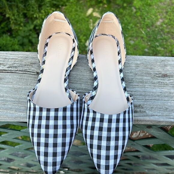 Forever21 Slip on * Black/White Checkered Shoes Sz 7.5 NWOT - Picture 6 of 9